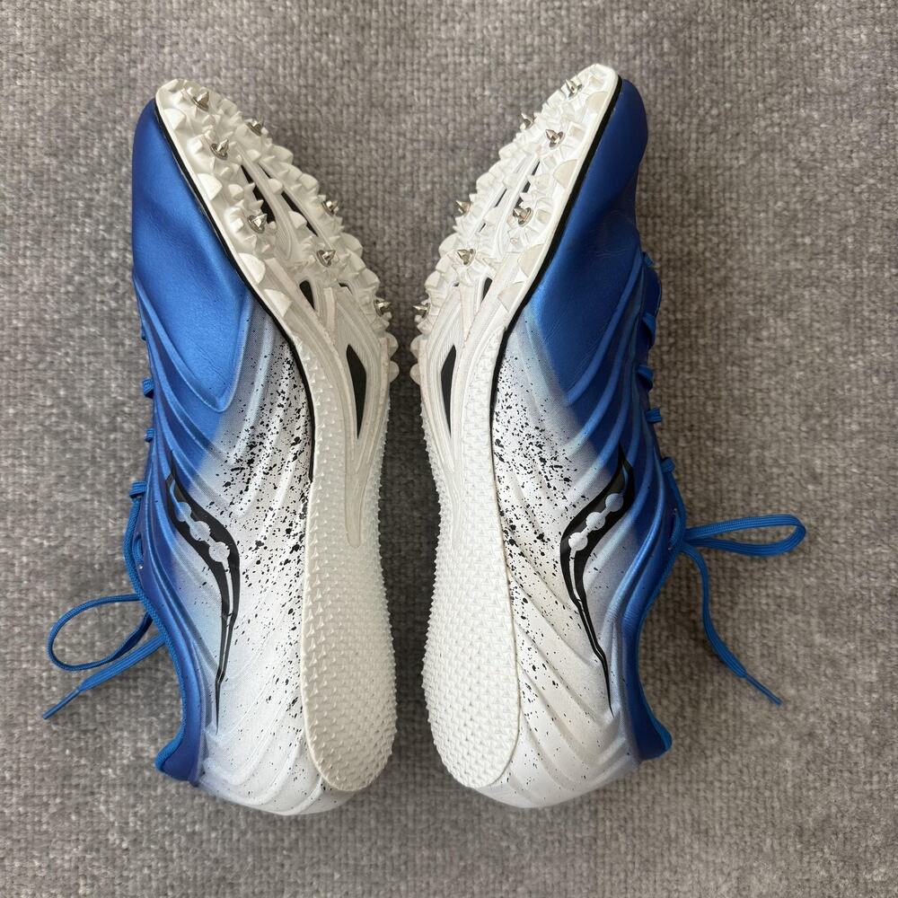 Saucony Track Spikes Shoes Mens Size 11 Blue Sprint Running Racing S29055-1 - Picture 8 of 12